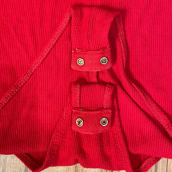 Forever 21 Red Ribbed bodysuit size L - Picture 4 of 4